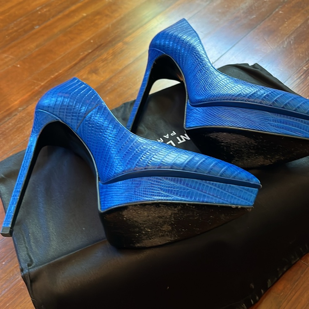 Saint Laurent Blue Platform Heel - Picture 3 of 3
